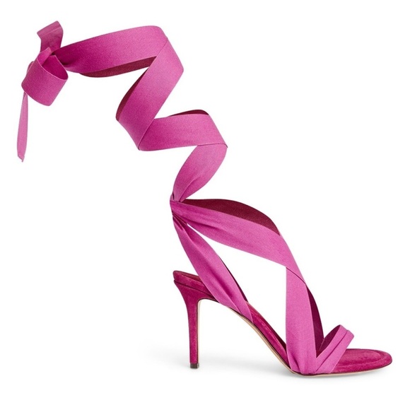 ISABEL MARANT Ribbon Sandals Lace-Up Ariel pink 💗💗💖💖✨✨ New no box - Picture 8 of 9